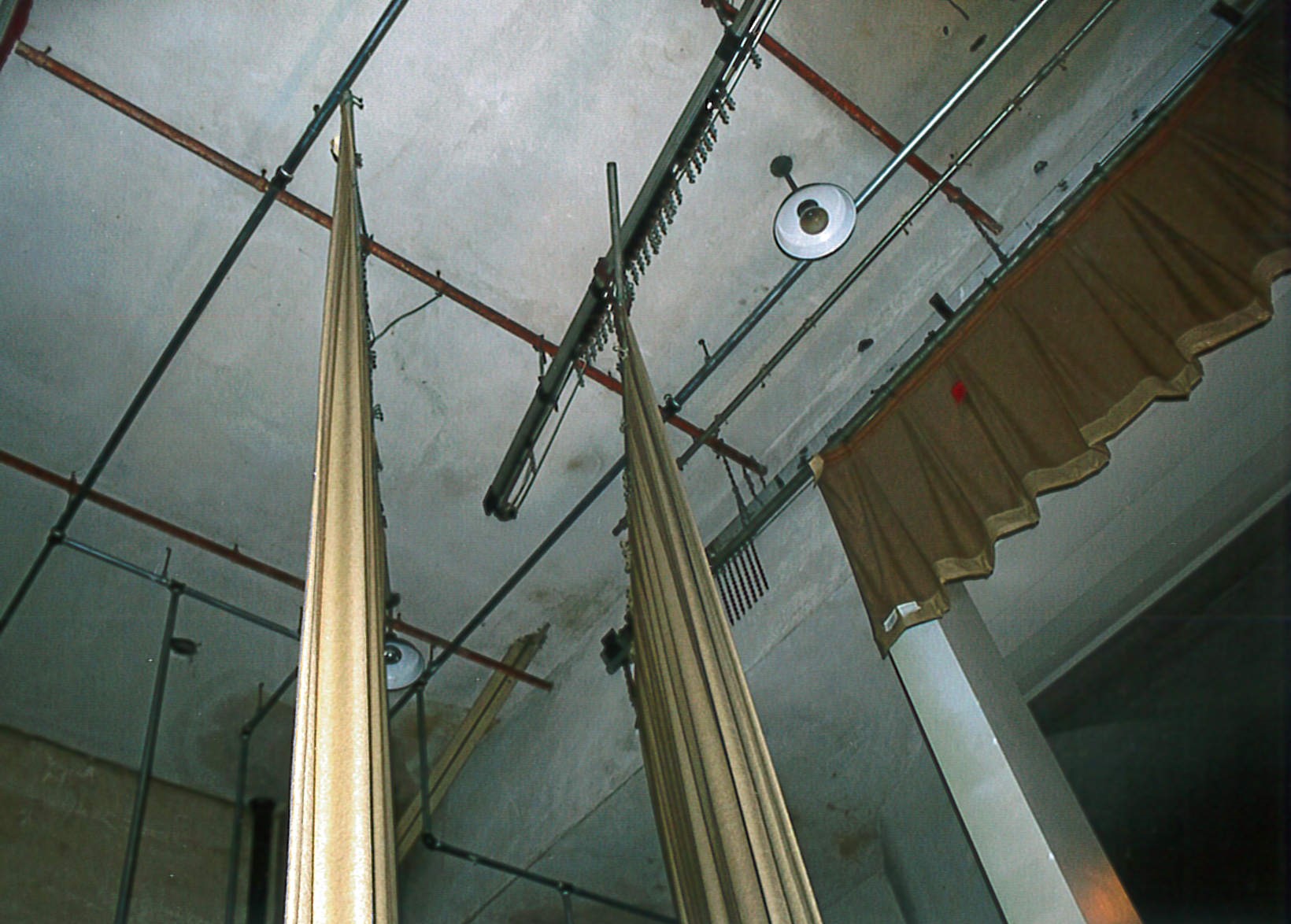 Before Presidio view of stage curtains and lighting 